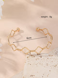 Metal Twist Geometric Knot Winding Hollow Open-end High-grade Light Luxury Personality Fashion Ladies' Bracelet