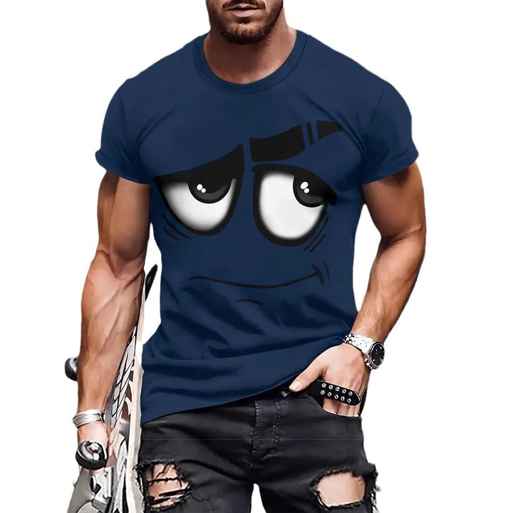 T-shirt décontracté ample à manches courtes avec impression numérique d'anime