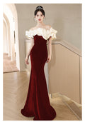 High-grade French Off-shoulder Temperament Ladies Party Dress