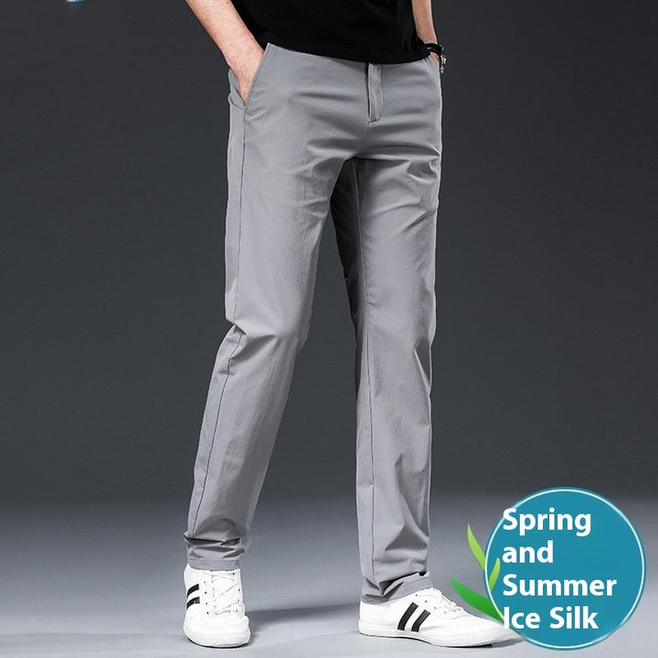 Summer Ice Silk Casual Pants Men's Thin