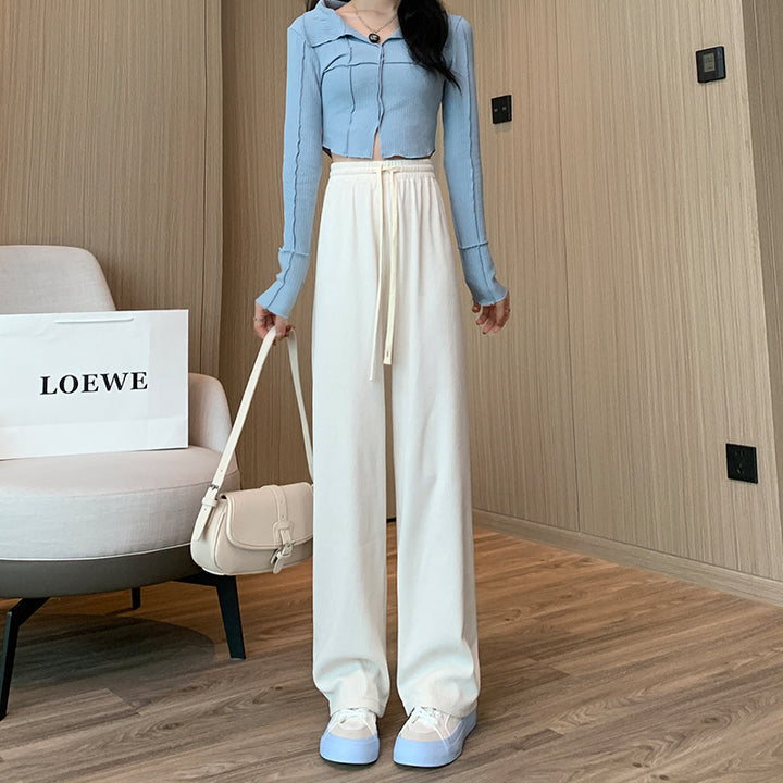 Makaron Knitted Wide Leg Pants For Women